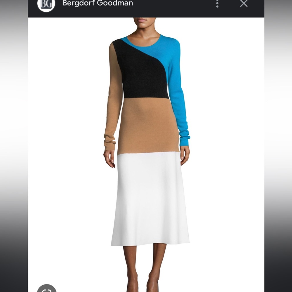 Colorblock Long Sleeve Dress